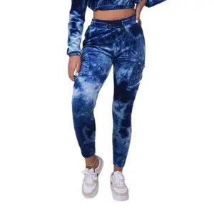 Tie-dye velours joggingbroek voor dames Project X Paris image-0
