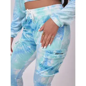 Tie-dye velours joggingbroek voor dames Project X Paris image-4