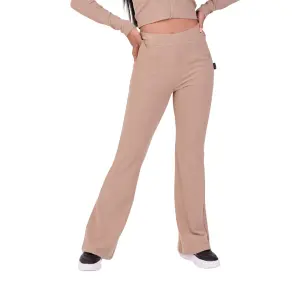 Geribde, drievoudige, uitlopende broek met logo voor dames Project X Paris image-1