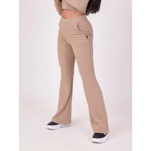Geribde, drievoudige, uitlopende broek met logo voor dames Project X Paris image-3