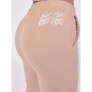 Geribde, drievoudige, uitlopende broek met logo voor dames Project X Paris image-6