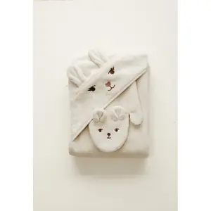 Γάντια μπάνιου παιδιού Fabelab Bear and Bunny (x2) image-3