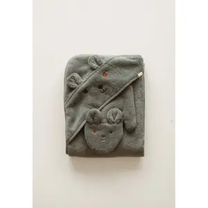 Γάντια μπάνιου παιδιού Fabelab Bear and Bunny (x2) image-3
