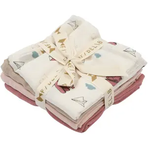 Children's blanket Fabelab Air Plane Rose (x4)