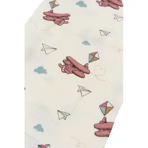 Children's blanket Fabelab Air Plane Rose (x4) image-3