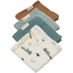 Children's blanket Fabelab Air Plane Blue (x4) image-1