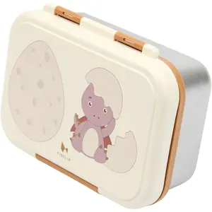 Children's lunch box Fabelab Dinoland Rose image-1