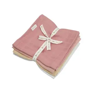 Baby muslin cloth Fabelab Pastel Flower (x4) image-0