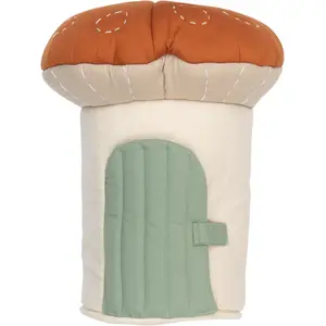 Child's house-shaped plush toy Fabelab Mushroom