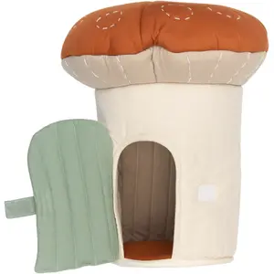 Child's house-shaped plush toy Fabelab Mushroom image-1