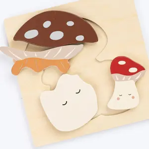 Ξύλινο παζλ Fabelab Mushroom & Hedgehog (x2) image-1
