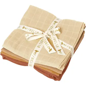 Baby muslin cloth Fabelab Ochre Mix (x4) image-0