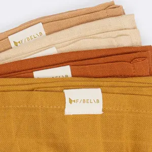 Baby muslin cloth Fabelab Ochre Mix (x4) image-2