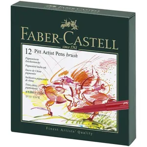 Box of 12 brush-tip markers Faber-Castell Pitt image-0