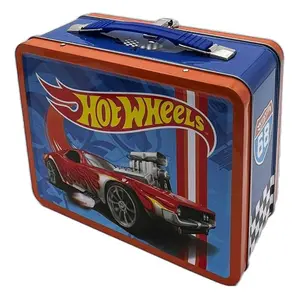 Caja metálica con asa y cierre de solapa Factory Entertainment Hot Wheels image-0
