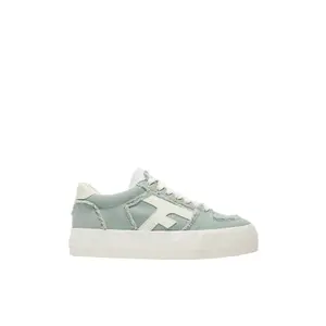 Braided Suede Trainers Faguo Walnut Platform image-0