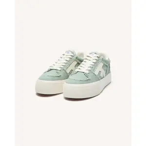 Braided Suede Trainers Faguo Walnut Platform image-1