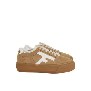 Suedesneakers med platform til kvinder Faguo Walnut