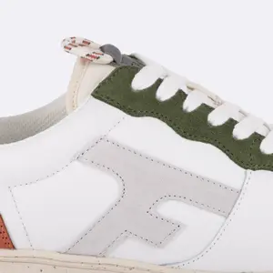 Sneakers i läder och mocka Faguo Hazel image-3