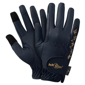 Gants d'équitation en cuir Fair Play Asti Fleur Rosegold image-0