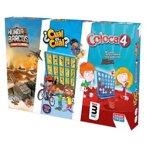 3 in 1 board games Falomir Coloca4HBarcosCual es Cu image-0
