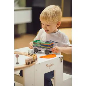 3 w 1 Zestaw do nauki z magnetyczną tablicą dla niemowląt Family Nation Montessori image-4