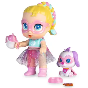 Doll with puppy assortment 3 models Famosa Super Cute 12 cm image-0