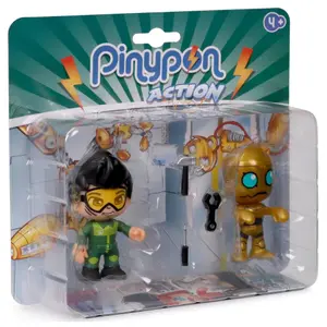 Set of 2 figures robot + mechanic Famosa Pinypon Action image-4