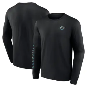 T-shirt de gola redonda degradê com mangas longas Miami Dolphins image-0