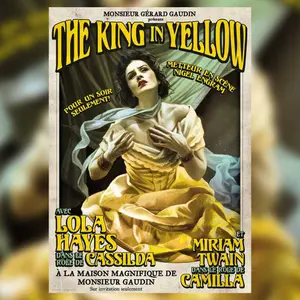 Poster lithograph the king in yellow limited edition Fanattik Arkham Horror image-1