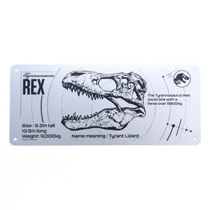 Metal wall decoration Fanattik Jurassic Park T-Rex Schematic image-0