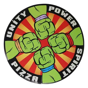 Pizza power metal wall decoration Fanattik Teenage Mutant Ninja Turtles image-0