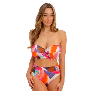 Top de fato de banho feminino com aros e pormenor de torção Fantasie Aguada Beach image-0
