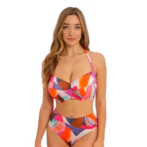 Top de fato de banho feminino com aros e pormenor de torção Fantasie Aguada Beach image-2