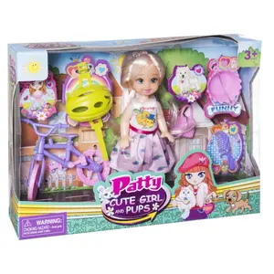Mini doll with bicycle with 2 assorted models Fantastiko Patty image-0