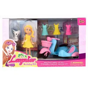 Mini doll with motorcycle in 2 assorted colors Fantastiko Sidecar image-0