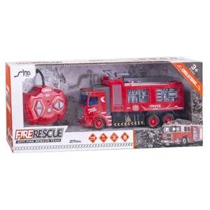 Remote control toy fire truck with 7 functions 2 assorted models Fantastiko image-1