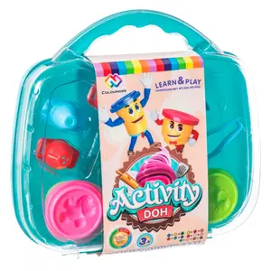 Case of 3 jars of modeling clay with accessories 2 models assorted Fantastiko image-0