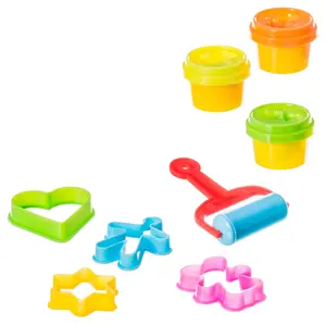 Case of 3 jars of modeling clay with accessories 2 models assorted Fantastiko image-1