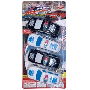 Police friction cars Fantastiko 11 cm (x4) image-0