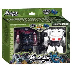 Set of 2 transformable robot cars 2 assorted models Fantastiko 13 cm image-1