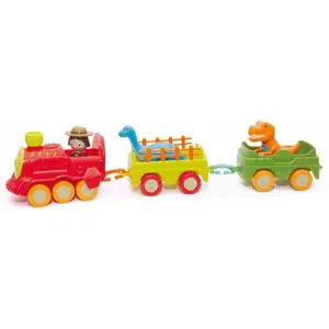 Preschool train with 2 cars Fantastiko Dino image-0