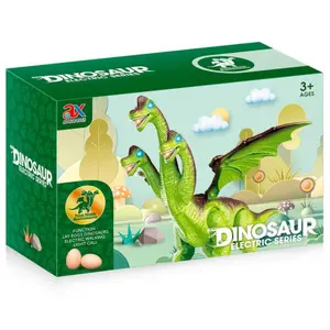 Dinosaur figurine with 3 heads steps, light and sound Fantastiko image-1