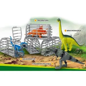 Accessory dinosaur cage figurine 4 models Fantastiko image-0
