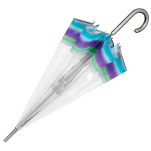 Rainbow transparent bell umbrella for kids Fantastiko image-1