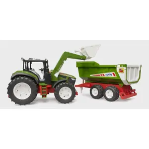 Car game with front loader and tipping bed Farming Toys Roadmax Bruder image-1