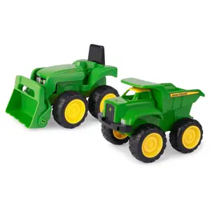 Ensemble de mini tracteur à sable et camion à benne basculante Farming Toys John Deere image-1