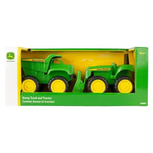 Ensemble de mini tracteur à sable et camion à benne basculante Farming Toys John Deere image-5