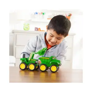 Ensemble de mini tracteur à sable et camion à benne basculante Farming Toys John Deere image-4