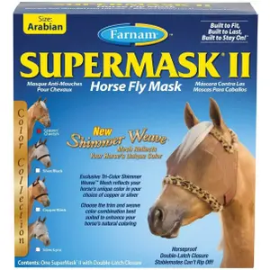 Anti-fly mask for horses with ears Farnam Supermask II Xl XL